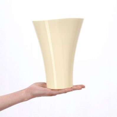 KADAX Blumentopf aus Kunststoff, Blumentopfschutz, 16.5 cm, Creme