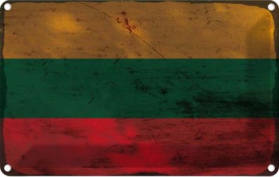 vianmo Blechschild Wandschild 20x30 cm Litauen Fahne Flagge