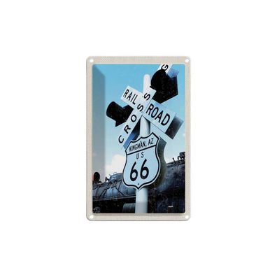 Blechschild 18x12 cm - Amerika Route 66 Kingman AZ Crossing