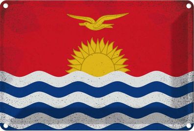 vianmo Blechschild Wandschild 20x30 cm Kiribati Fahne Flagge
