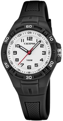 Calypso Junior | Kinderuhr analog Quarz Silikonband schwarz | K5832/4