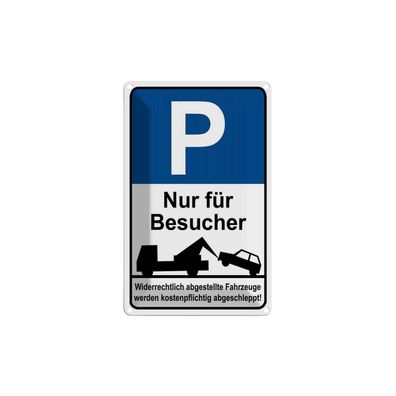 vianmo Blechschild 18x12 cm gewölbt Parkplatzschild Nur für Besucher
