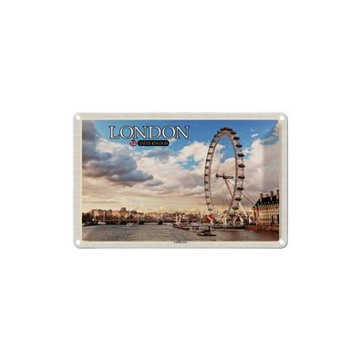Blechschild 18x12 cm - United Kingdom England London Eye