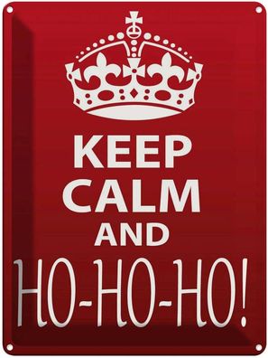 Blechschild 30x40 cm - Keep Calm And Ho Ho Ho Christmas