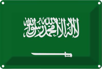 vianmo Blechschild Wandschild 20x30 cm Saudi-Arabien Fahne Flagge