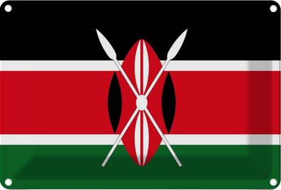 vianmo Blechschild Wandschild 20x30 cm Kenia Fahne Flagge