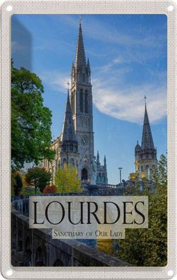 Blechschild 20x30 cm - Sanctuaires Notre-Dame De Lourdes