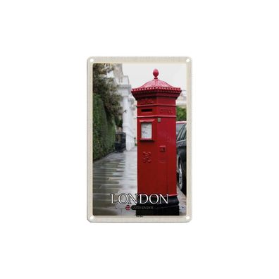 Blechschild 18x12 cm - London England Uk Post Box