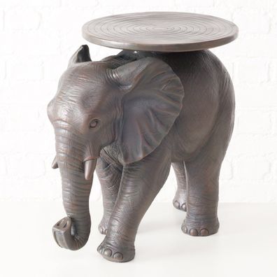 Topanbieter999 Beistelltisch Elefant Kunstharz Blumenbank exotischer Couchtisch