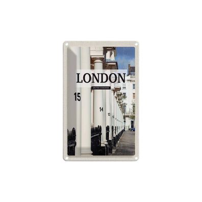 Blechschild 18x12 cm - London United Kingdom Stadt Retro