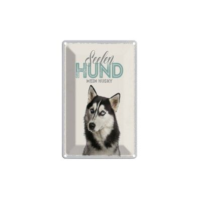 Blechschild 18x12 cm - Tiere Seelen Hund Mein Husky