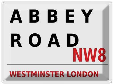 Blechschild 30x40 cm - London Street Abbey Road Nw8
