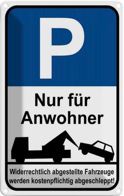 vianmo Blechschild 20x30 cm gewölbt Parkplatzschild Parkplatzschild nur Anwohner
