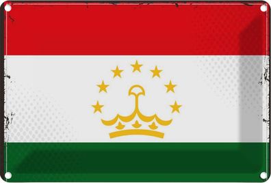 vianmo Blechschild Wandschild 20x30 cm Tadschikistan Fahne Flagge