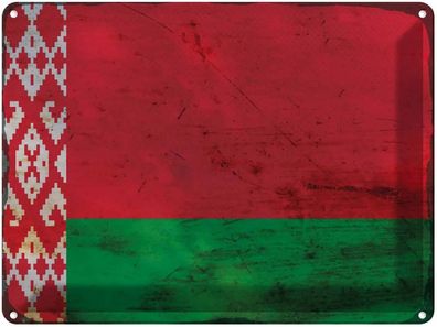 vianmo Blechschild Wandschild 30x40 cm Weißrussland Fahne Flagge