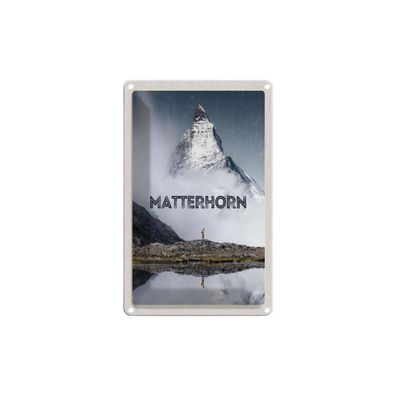 Blechschild 18x12 cm - Matterhorn Schweiz Wanderung Berg