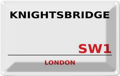 vianmo Blechschild 20x30 cm gewölbt England Knightsbridge SW1