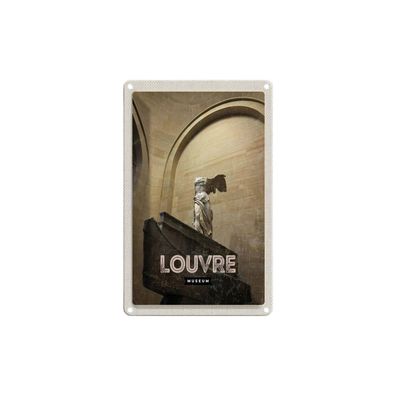 Blechschild 18x12 cm - Retro Louvre Museum Paris Palast