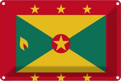 vianmo Blechschild Wandschild 20x30 cm Grenada Fahne Flagge