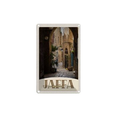Blechschild 18x12 cm - Jaffa Jerusalem Israel Stadt Weg