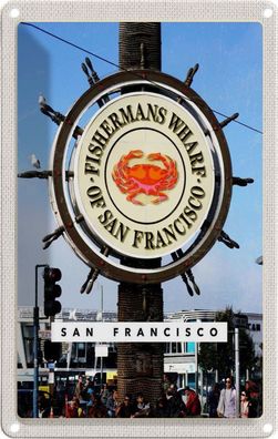 Blechschild 20x30 cm - San Francisco Usa Fischermans Wharf