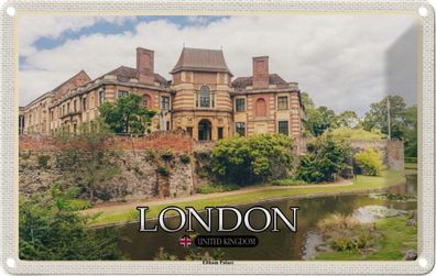 Blechschild 20x30 cm - London Uk Eltham Palace River