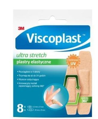 Viscoplast Ultra-Stretch Flexible Pflaster, 8 Stück