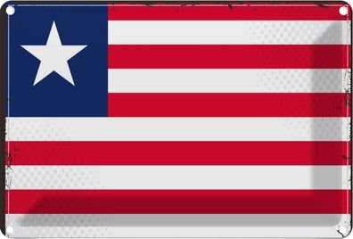 vianmo Blechschild Wandschild 20x30 cm Liberia Fahne Flagge
