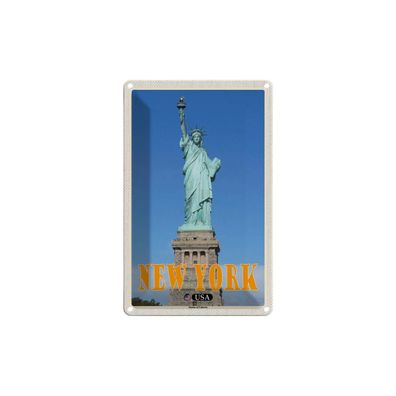 Blechschild 18x12 cm - New York Statue Of Liberty Freiheitsstatue