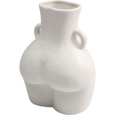 KARE Design Vase Donna Weiß 22cm 54234