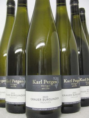 6 FL 2023 Grauburgunder trocken Weingut Karl Petgen Mosel Weißwein