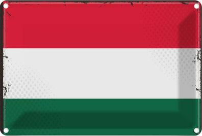 vianmo Blechschild Wandschild 20x30 cm Ungarn Fahne Flagge