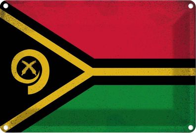vianmo Blechschild Wandschild 20x30 cm Vanuatu Fahne Flagge