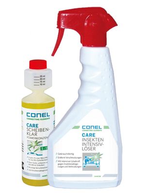 Conel Care Auto-Insekten-Int­ensivlöser 500ml + Auto-Scheibenklar Konzentrat für 25 L