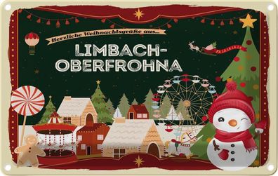 vianmo Blechschild 20x30 cm Weihnachten Limbach-oberfrohna