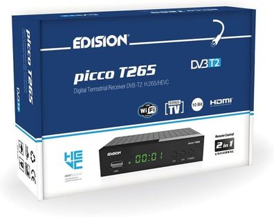 Edision Picco T265 Full HD H.265 HEVC terrestrischer FTA Receiver T2