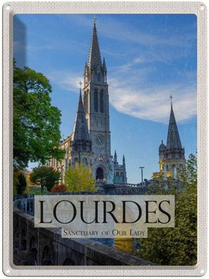 Blechschild 30x40 cm - Sanctuaires Notre-Dame De Lourdes