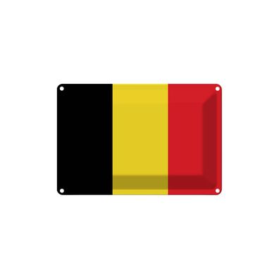 vianmo Blechschild Wandschild 18x12 cm Belgien Fahne Flagge
