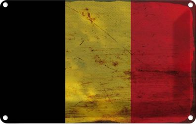 vianmo Blechschild Wandschild 20x30 cm Belgien Fahne Flagge