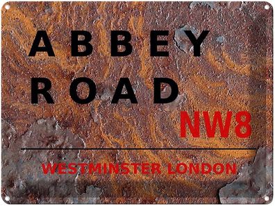 Blechschild 30x40 cm - London Abbey Road Nw8