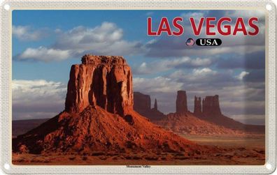 Blechschild 20x30 cm - Las Vegas Usa Monument Valley Hochebene