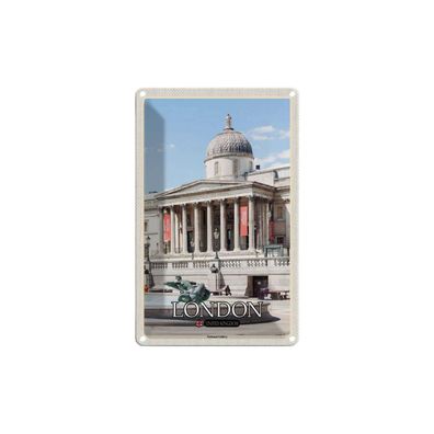 Blechschild 18x12 cm - London England Uk National Gallery
