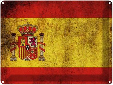 vianmo Blechschild 30x40 cm Spanien Fahne Flagge