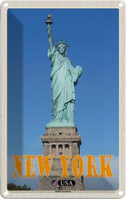 Blechschild 20x30 cm - New York Statue Of Liberty Freiheitsstatue