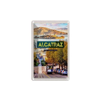 Blechschild 18x12 cm - San Francisco Alcatraz Straßenbahn