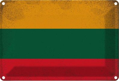 vianmo Blechschild Wandschild 20x30 cm Litauen Fahne Flagge