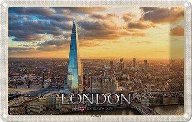 Blechschild 20x30 cm - The Shard London England Uk