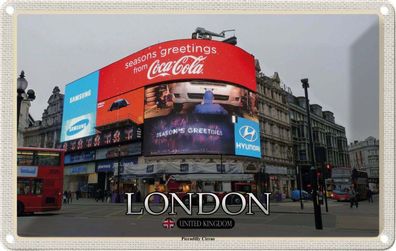 Blechschild 20x30 cm - London Piccadilly Circus Uk England