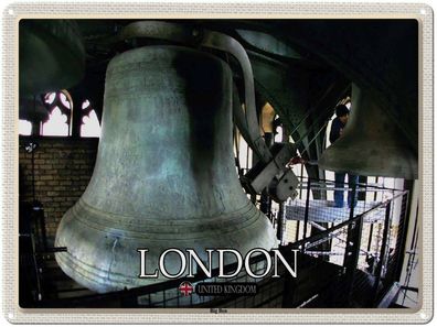 Blechschild 30x40 cm - London Uk England Big Ben