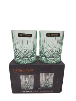 2er Set Nachtmann Noblesse Colours Whiskyglas Whiskybecher in Mint Kristallglas